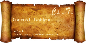Csernai Taddeus névjegykártya